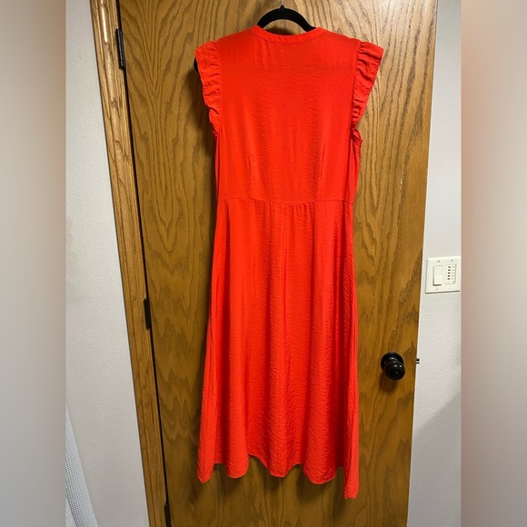 WHISTLES Red Frill Sleeve Button Dress - SIZE 8 - EUC - Picture 10 of 10